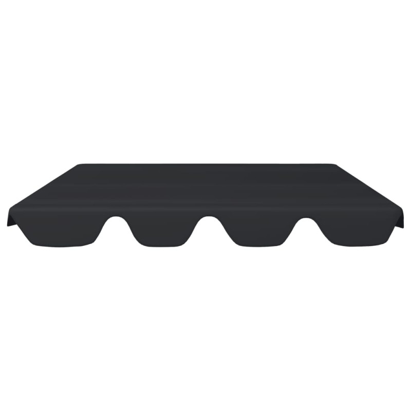 Produktbild för Reservtak för hammock svart 150/130x105/70 cm