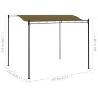 Produktbild för Paviljong 3x2,4 m taupe 180 g/m²