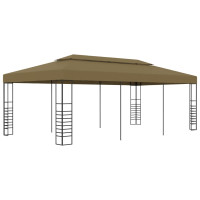 Produktbild för Paviljong 6x3x2,7 m taupe 180 g/m²