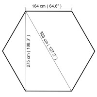 Produktbild för Paviljong 323x275x265 cm vit 180 g/m²