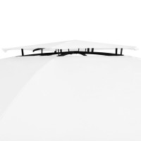 Produktbild för Paviljong med draperier 360x312x265 cm vit 180 g/m²