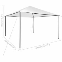 Produktbild för Paviljong 4x4x3 m vit 180 g/m²