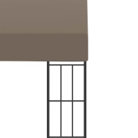 Produktbild för Väggmonterad paviljong 3x3 m taupe tyg