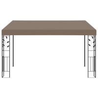 Produktbild för Väggmonterad paviljong 4x3x2,5 m taupe