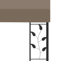 Produktbild för Väggmonterad paviljong 6x3x2,5 m taupe
