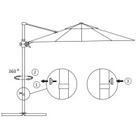 Produktbild för Frihängande trädgårdsparasoll med stålstång vinröd 250x250 cm