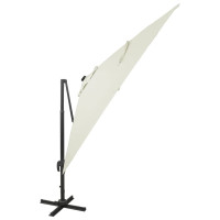 Miniatyr av produktbild för Frihängande parasoll med stång och LED sand 300 cm