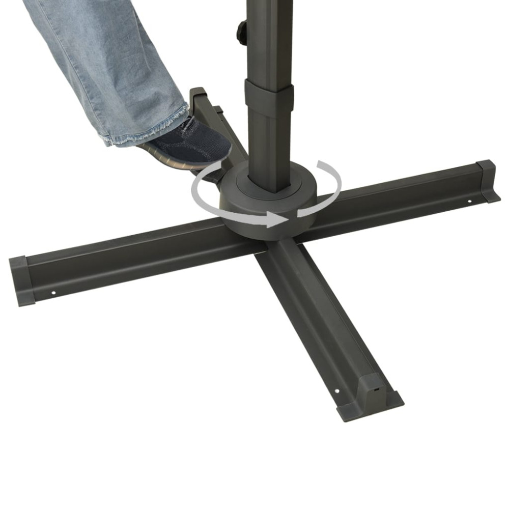Produktbild för Frihängande trädgårdsparasoll med ventilation 300x300 cm vinröd