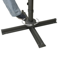 Produktbild för Frihängande trädgårdsparasoll med ventilation 300x300 cm vinröd