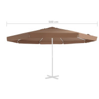 Produktbild för Reservtyg för parasoll sandfärgat 500 cm