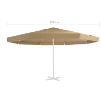 Produktbild för Reservtyg för parasoll taupe 500 cm