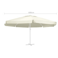 Produktbild för Reservtyg för parasoll sandfärgat 600 cm