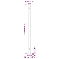 Produktbild för Infällbar sidomarkis 600x160 cm blå