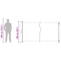 Produktbild för Infällbar sidomarkis 600x160 cm blå