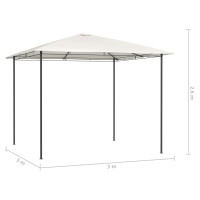 Produktbild för Paviljong 3x3x2,6 m gräddvit 160 g/m²