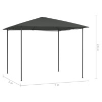 Produktbild för Paviljong 3x3x2,6 m antracit 160 g/m²