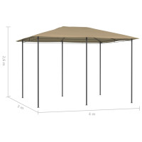 Produktbild för Paviljong 3x4x2,6 m taupe 160 g/m²