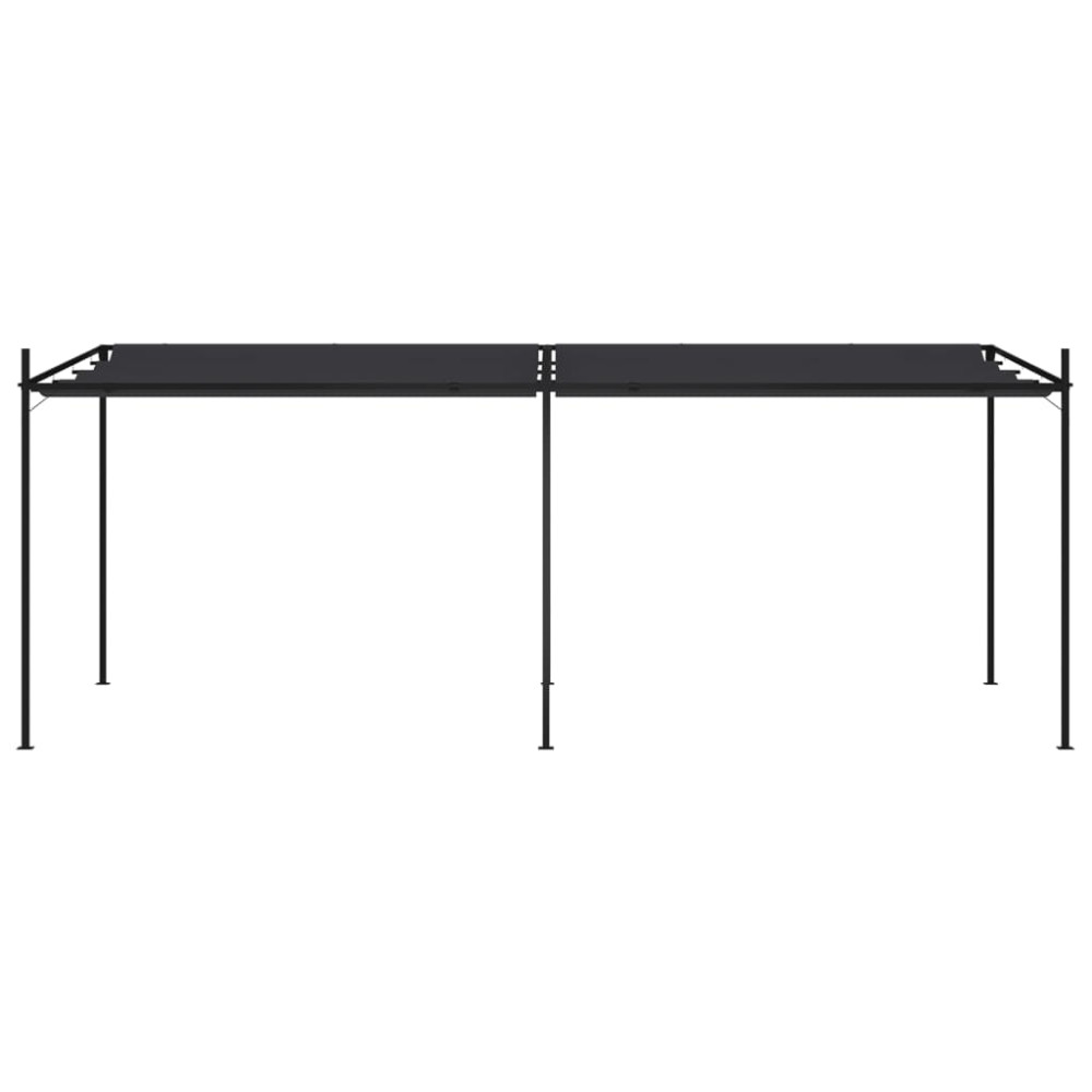 Produktbild för Paviljong med infällbart tak 600x300x233 cm antracit