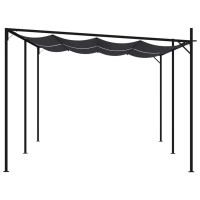 Produktbild för Paviljong med infällbart tak 600x300x233 cm antracit