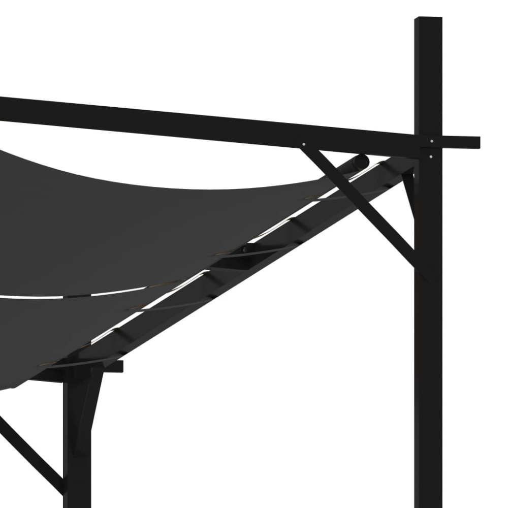 Produktbild för Paviljong med infällbart tak 600x300x233 cm antracit