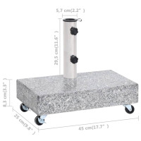 Miniatyr av produktbild för Parasollfot ljusgrå 45x25x8,3 cm granit