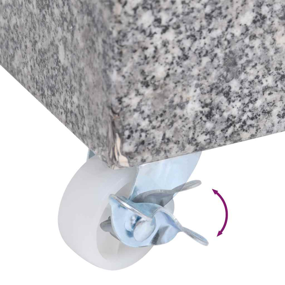 Produktbild för Parasollfot ljusgrå 45x25x8,3 cm granit