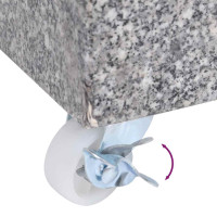 Produktbild för Parasollfot ljusgrå 45x25x8,3 cm granit