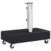 Produktbild för Parasollfot svart 45x25x8 cm granit