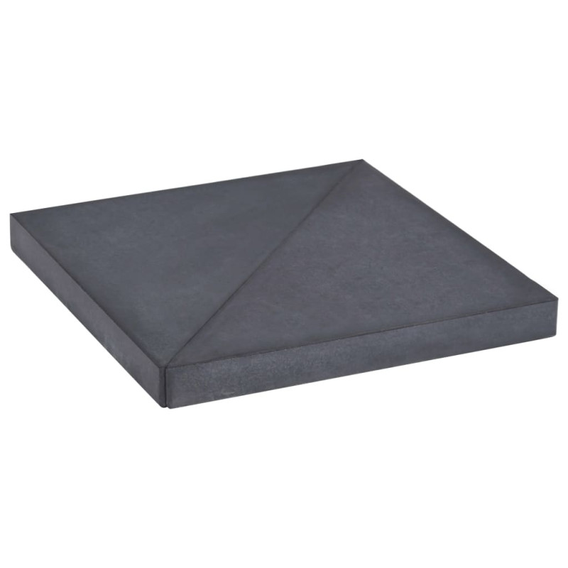 Produktbild för Viktplatta för parasoll svart granit fyrkantig 15 kg