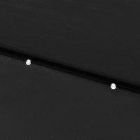 Miniatyr av produktbild för Parasoll med LED och stålstång 2x3 m svart