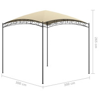 Produktbild för Paviljong 3x3x2,65 m gräddvit 180 g/m²