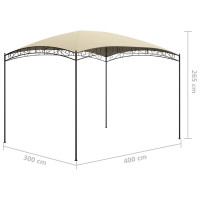 Produktbild för Paviljong 3x4x2,65 m gräddvit 180 g/m²