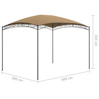 Produktbild för Paviljong 3x4x2,65 m taupe 180 g/m²