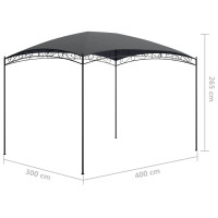 Produktbild för Paviljong 3x4x2,65 m antracit 180 g/m²