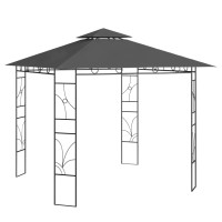 Produktbild för Paviljong 3x3x2,7 m antracit 160 g/m²