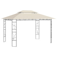 Produktbild för Paviljong 4x3x2,7 m gräddvit 160 g/m²