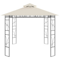 Produktbild för Paviljong 4x3x2,7 m gräddvit 160 g/m²