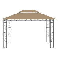 Produktbild för Paviljong 4x3x2,7 m taupe 160 g/m²