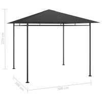 Produktbild för Paviljong 3x3x2,7 m antracit 180 g/m²