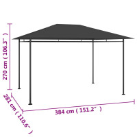 Produktbild för Paviljong 384x281x270 cm antracit 180 g/m²