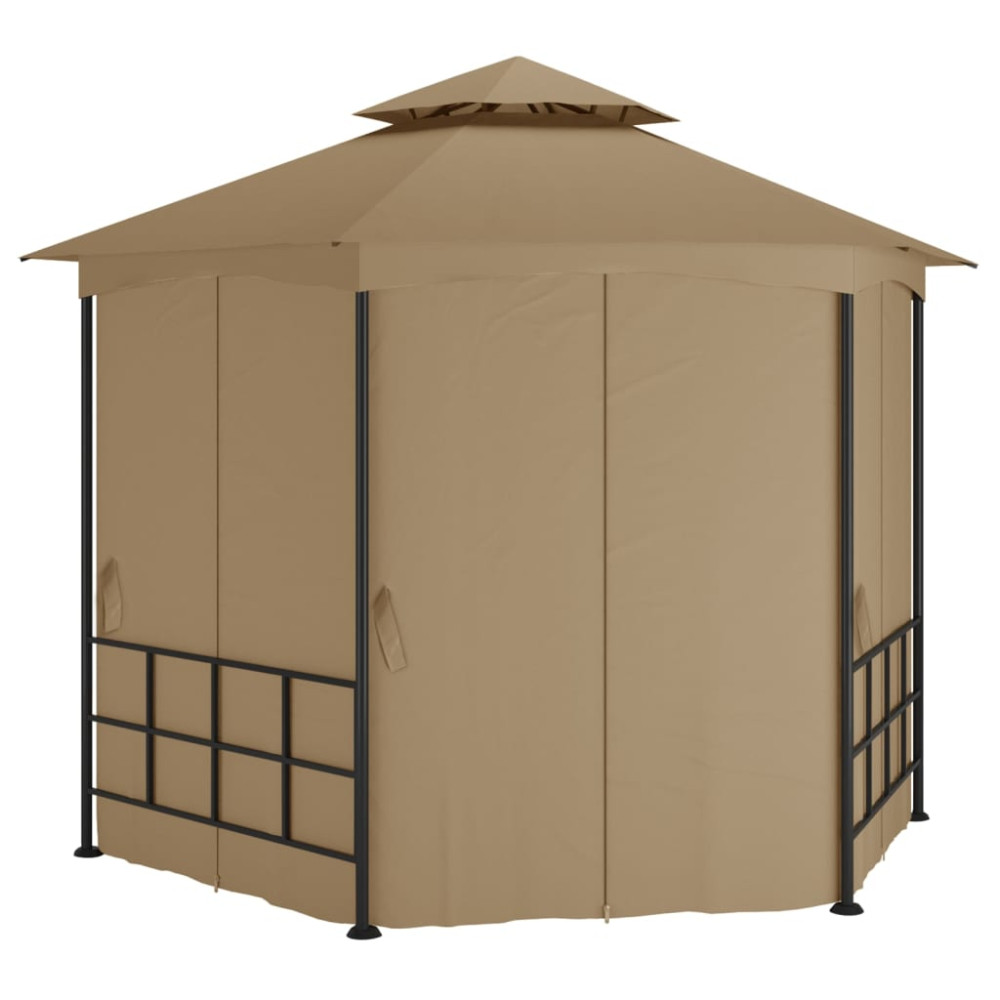 Produktbild för Partytält med sidoväggar 3,1x2,7 m taupe