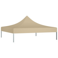 Produktbild för Tak till partytält 3x3 m beige 270 g/m²