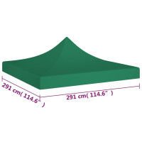 Produktbild för Tak till partytält 3x3 m grön 270 g/m²