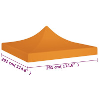 Produktbild för Tak till partytält 3x3 m orange 270 g/m²