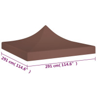 Produktbild för Tak till partytält 3x3 m brun 270 g/m²