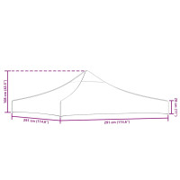 Produktbild för Tak till partytält 3x3 m terrakotta 270 g/m²