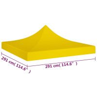 Produktbild för Tak till partytält 3x3 m gul 270 g/m²