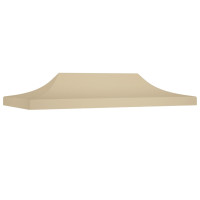 Produktbild för Tak till partytält 6x3 m beige 270 g/m²