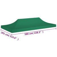 Miniatyr av produktbild för Tak till partytält 6x3 m grön 270 g/m²