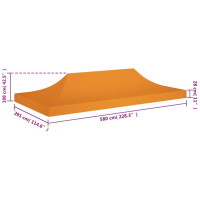 Produktbild för Tak till partytält 6x3 m orange 270 g/m²